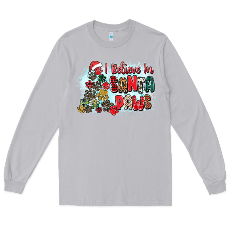 I Believe In Santa Paws Long Sleeve Tee by Zillion Design Studio | Teevron