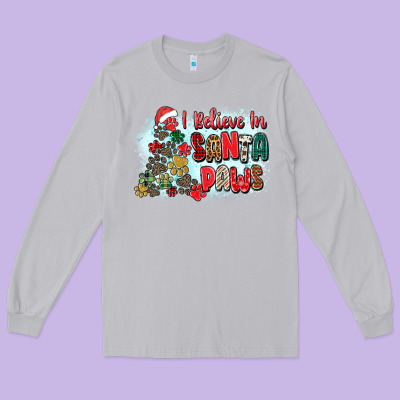 Long Sleeve Tee i believe in santa paws