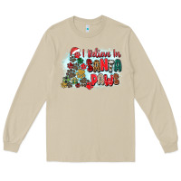 Mushroom i believe in santa paws Long Sleeve Tee - Zillion Design Studio