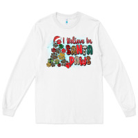 White i believe in santa paws Long Sleeve Tee - Zillion Design Studio