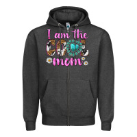 Charcoal Heather i am cool mom Zipper Hoodie - texasbilliewilder