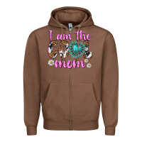Chestnut i am cool mom Zipper Hoodie - texasbilliewilder