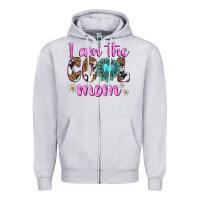 Heather Grey i am cool mom Zipper Hoodie - texasbilliewilder