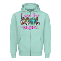 Seafoam i am cool mom Zipper Hoodie - texasbilliewilder
