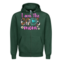 Sports Green i am cool mom Zipper Hoodie - texasbilliewilder