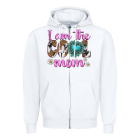White i am cool mom Zipper Hoodie - texasbilliewilder