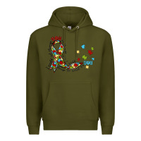 Army Green autism awareness Premium Hoodie - MaliasSmallBusiness
