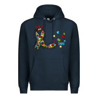 Navy autism awareness Premium Hoodie - MaliasSmallBusiness
