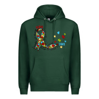 Sports Green autism awareness Premium Hoodie - MaliasSmallBusiness