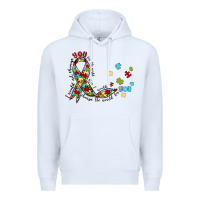 White autism awareness Premium Hoodie - MaliasSmallBusiness