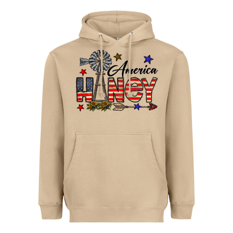 America Honey Heavyweight Hoodie by CowhideDigitalArt | Teevron