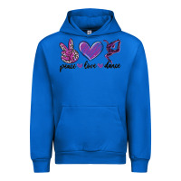 Cobalt peace love dance Urban Hoodie - MaliasSmallBusiness