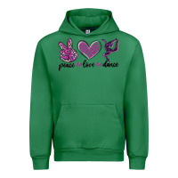 Emerald peace love dance Urban Hoodie - MaliasSmallBusiness