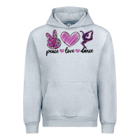 Heather Grey peace love dance Urban Hoodie - MaliasSmallBusiness