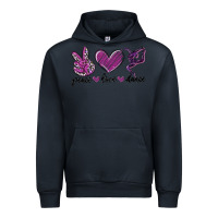 Navy peace love dance Urban Hoodie - MaliasSmallBusiness