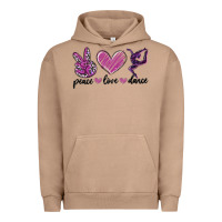 Pigment Burro peace love dance Urban Hoodie - MaliasSmallBusiness
