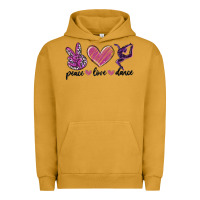 Pigment Peanut Butter peace love dance Urban Hoodie - MaliasSmallBusiness