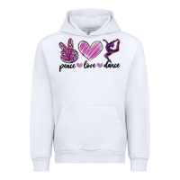 White peace love dance Urban Hoodie - MaliasSmallBusiness
