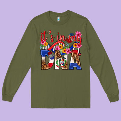 Long Sleeve Tee its in my dna dominican republic