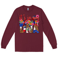 Burgundy its in my dna dominican republic Long Sleeve Tee - texasbilliewilder