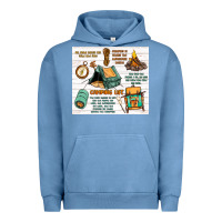 Pigment Pebble Blue camping life Urban Hoodie - MaliasSmallBusiness