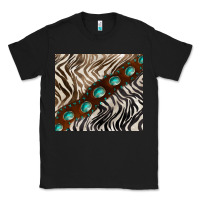 Black zebra gemstone leather Classic Tee - BarkalooDesign