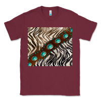 Burgundy zebra gemstone leather Classic Tee - BarkalooDesign