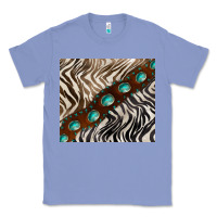 Colony Blue zebra gemstone leather Classic Tee - BarkalooDesign