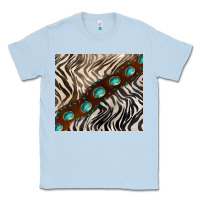 Dusty Blue zebra gemstone leather Classic Tee - BarkalooDesign