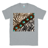 Heather Grey zebra gemstone leather Classic Tee - BarkalooDesign