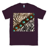 Plum zebra gemstone leather Classic Tee - BarkalooDesign