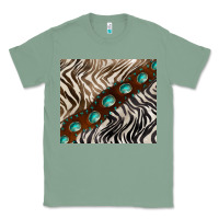 Sage zebra gemstone leather Classic Tee - BarkalooDesign