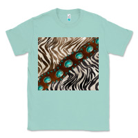 Seafoam zebra gemstone leather Classic Tee - BarkalooDesign
