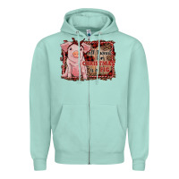 Seafoam all i want for christmas is a pig sitting pig Zipper Hoodie - RanaPortraitStore