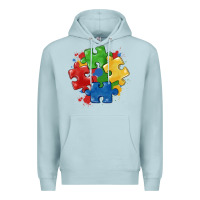 Blue Mist autism puzzles Premium Hoodie - MaliasSmallBusiness
