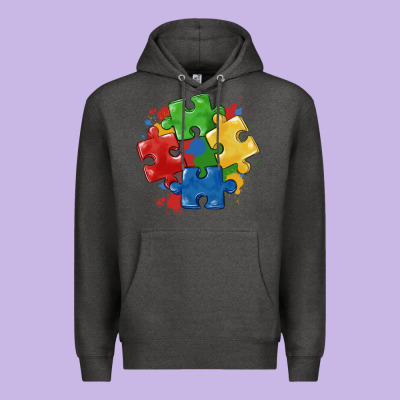 Autism Puzzles Premium Hoodie Designed By Maliassmallbusiness