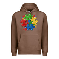 Chestnut autism puzzles Premium Hoodie - MaliasSmallBusiness