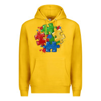 Lemon autism puzzles Premium Hoodie - MaliasSmallBusiness
