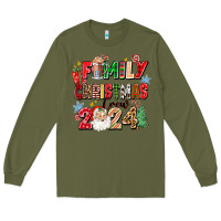 Army Green family christmas crew 2024 Long Sleeve Tee - Zillion Design Studio