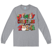 Heather Grey family christmas crew 2024 Long Sleeve Tee - Zillion Design Studio