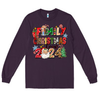 Plum family christmas crew 2024 Long Sleeve Tee - Zillion Design Studio