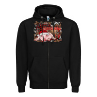 Black all i want for christmas is a pig baby Zipper Hoodie - RanaPortraitStore