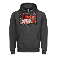 Charcoal Heather all i want for christmas is a pig baby Zipper Hoodie - RanaPortraitStore