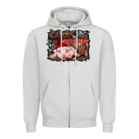 Dove Grey all i want for christmas is a pig baby Zipper Hoodie - RanaPortraitStore