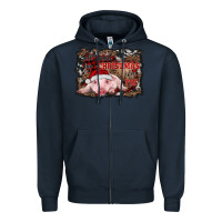 Navy all i want for christmas is a pig baby Zipper Hoodie - RanaPortraitStore