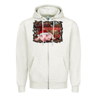Oatmeal Heather all i want for christmas is a pig baby Zipper Hoodie - RanaPortraitStore