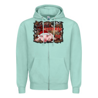 Seafoam all i want for christmas is a pig baby Zipper Hoodie - RanaPortraitStore