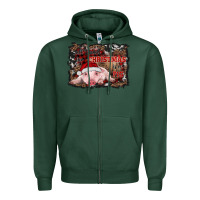 Sports Green all i want for christmas is a pig baby Zipper Hoodie - RanaPortraitStore