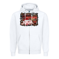 White all i want for christmas is a pig baby Zipper Hoodie - RanaPortraitStore