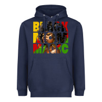 Navy black mom magic juneteenth Heavyweight Hoodie - HRA Design Shop